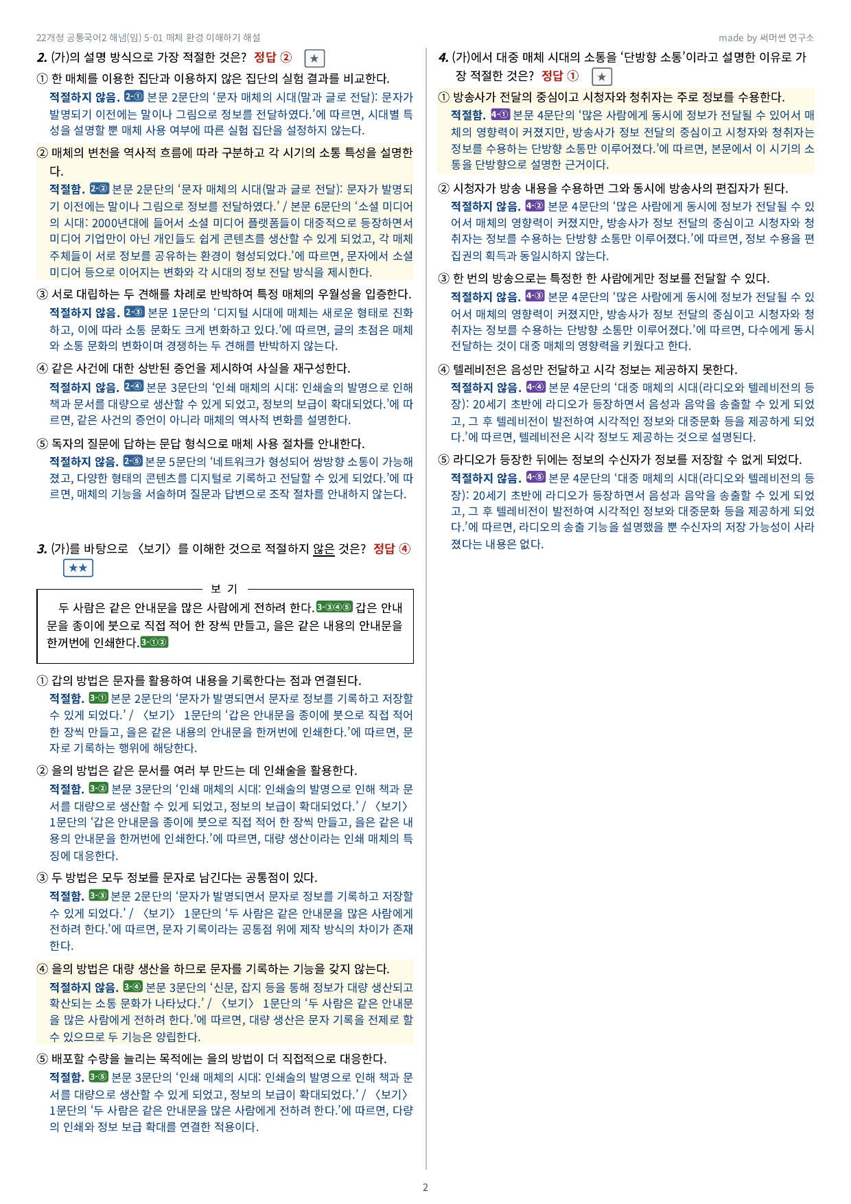 공통국어2 해냄(임) 5-01 매체 환경 이해하기 기본&심화_preview_undefined