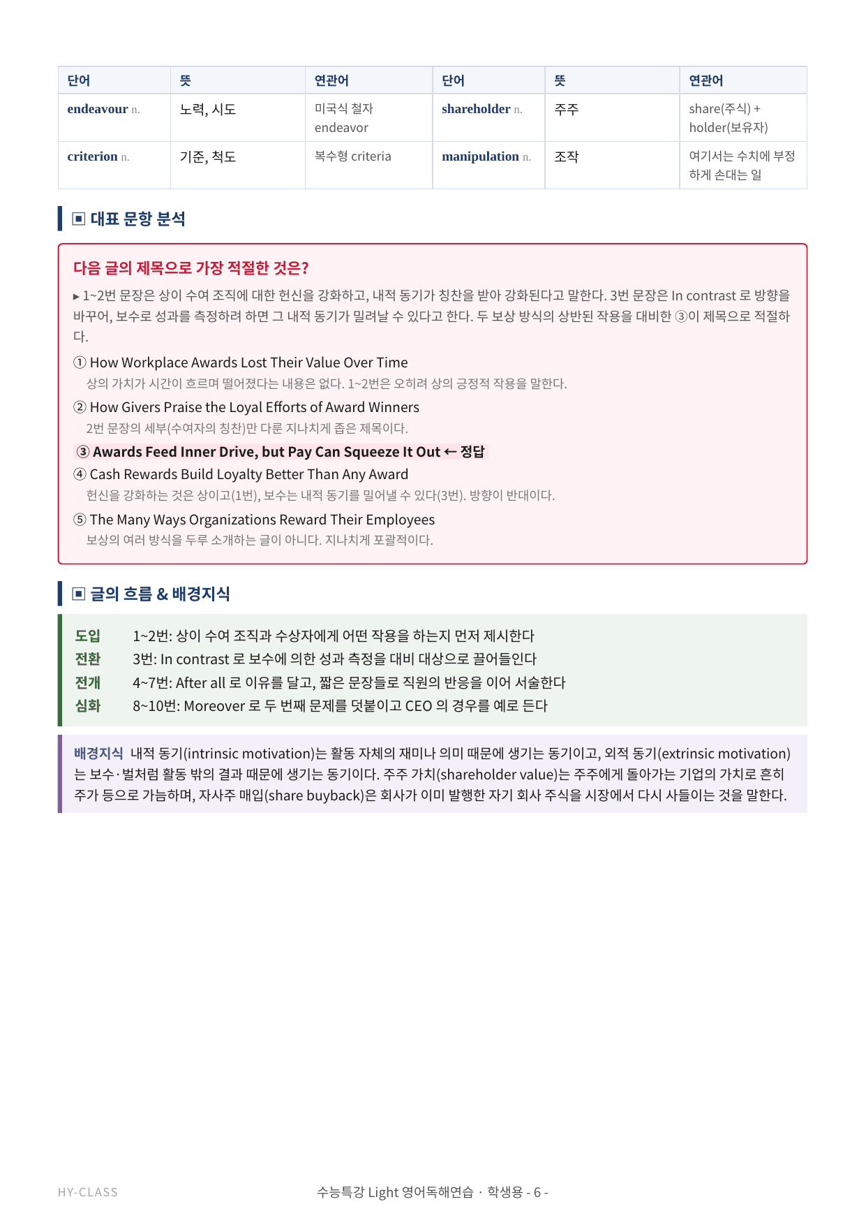 2026 수능특강 라이트 영어독해연습 10강 본문분석 워크북_preview_undefined