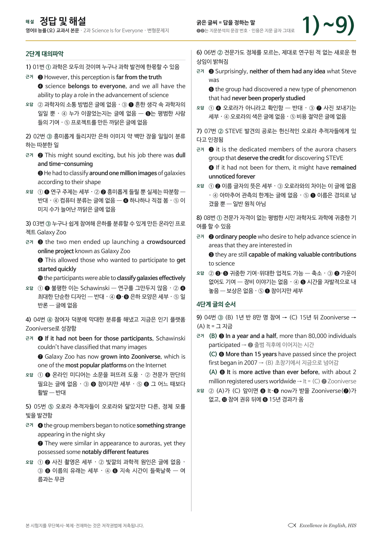 고2 영어2 능률 오선영 2과 단어장+지문분석+워크북+변형문제 49문항_preview_undefined